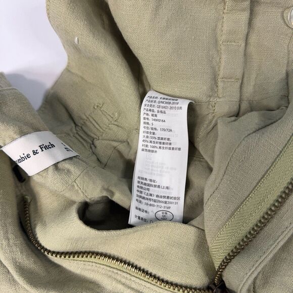 Abercrombie & Fitch Tailored Pleated Front Shorts Womens Size S Tan High Rise - Picture 9 of 9